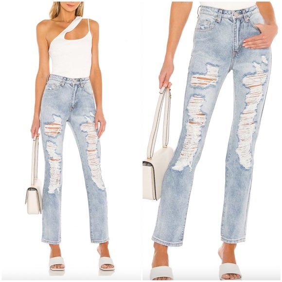 superdown Denim - SUPERDOWN PATTY DISTRESSED JEAN IN DENIM